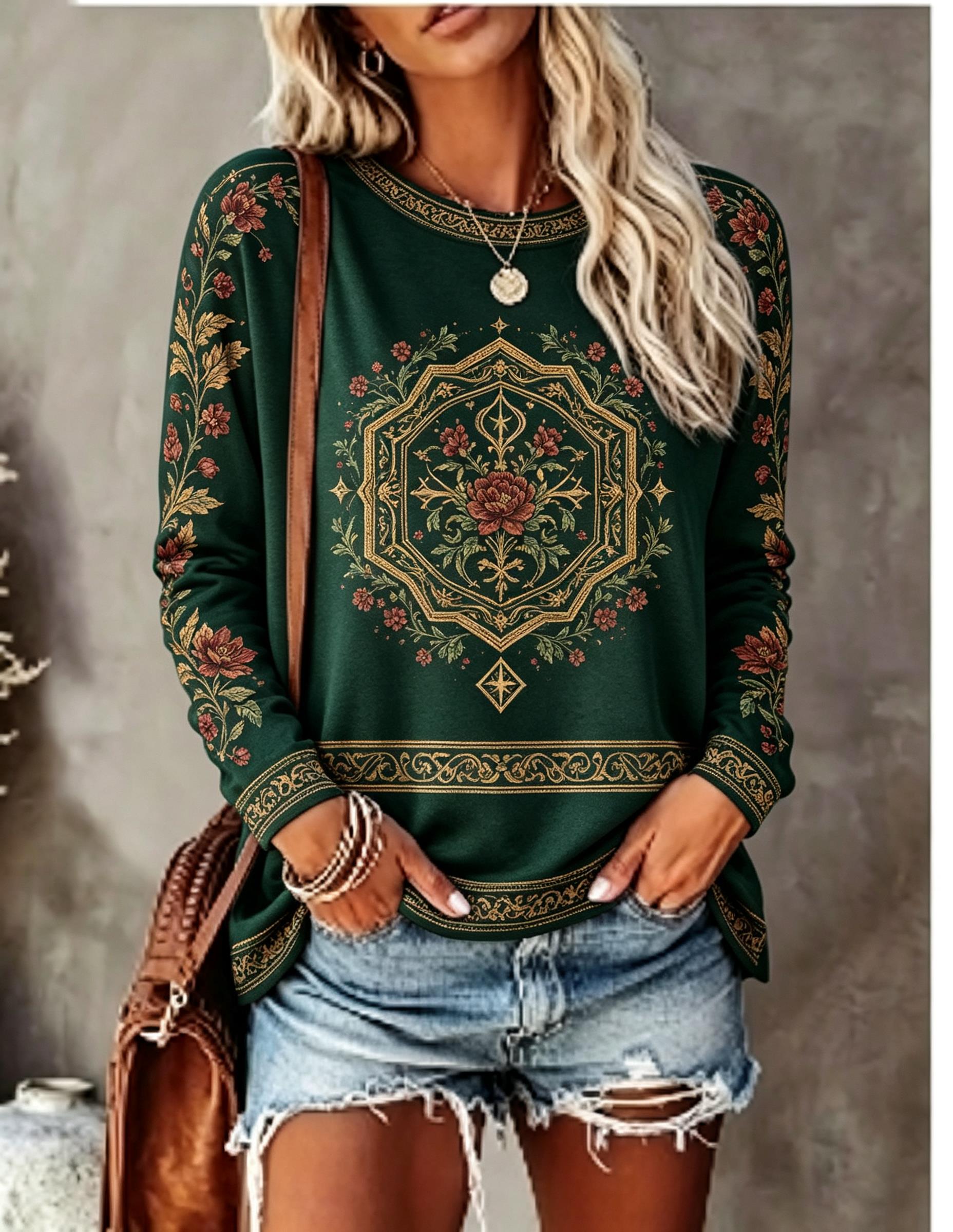 T-shirt à manches longues et c - Ethnic Fashion Women avis et prix