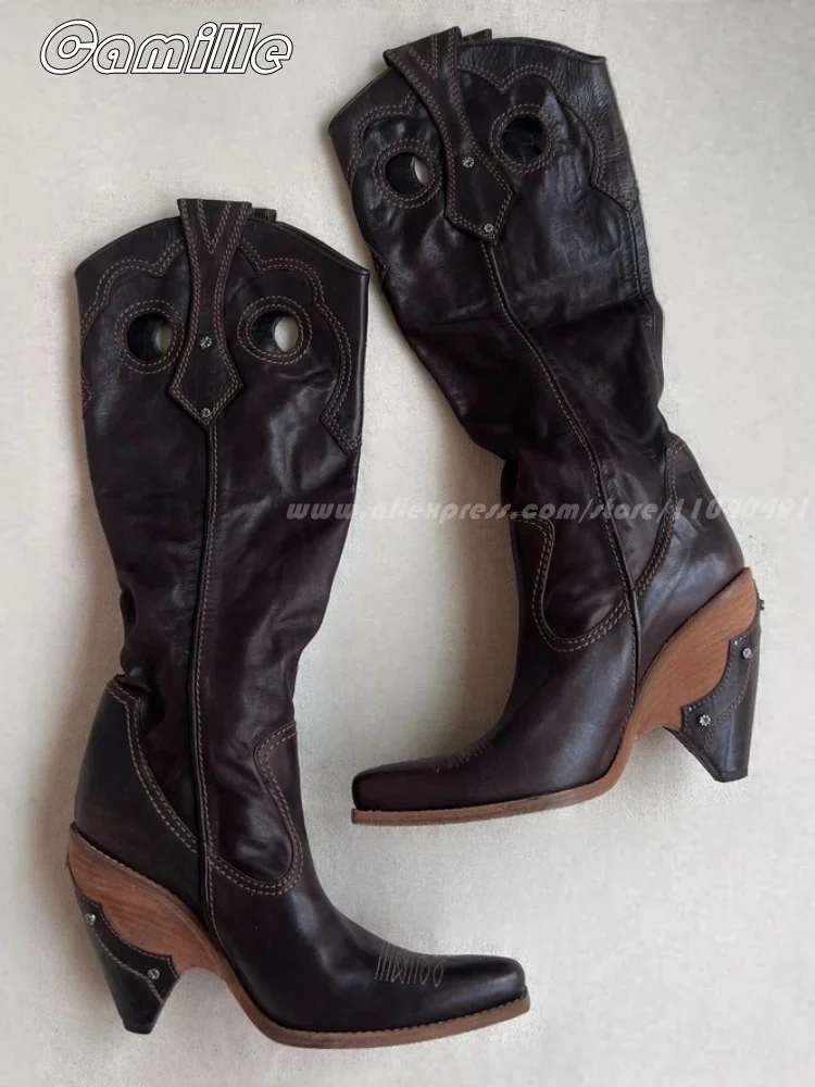 Bottes en cuir plissées All-Ma - Ethnic Fashion Women avis et prix